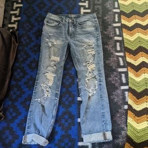 Distressed jeans